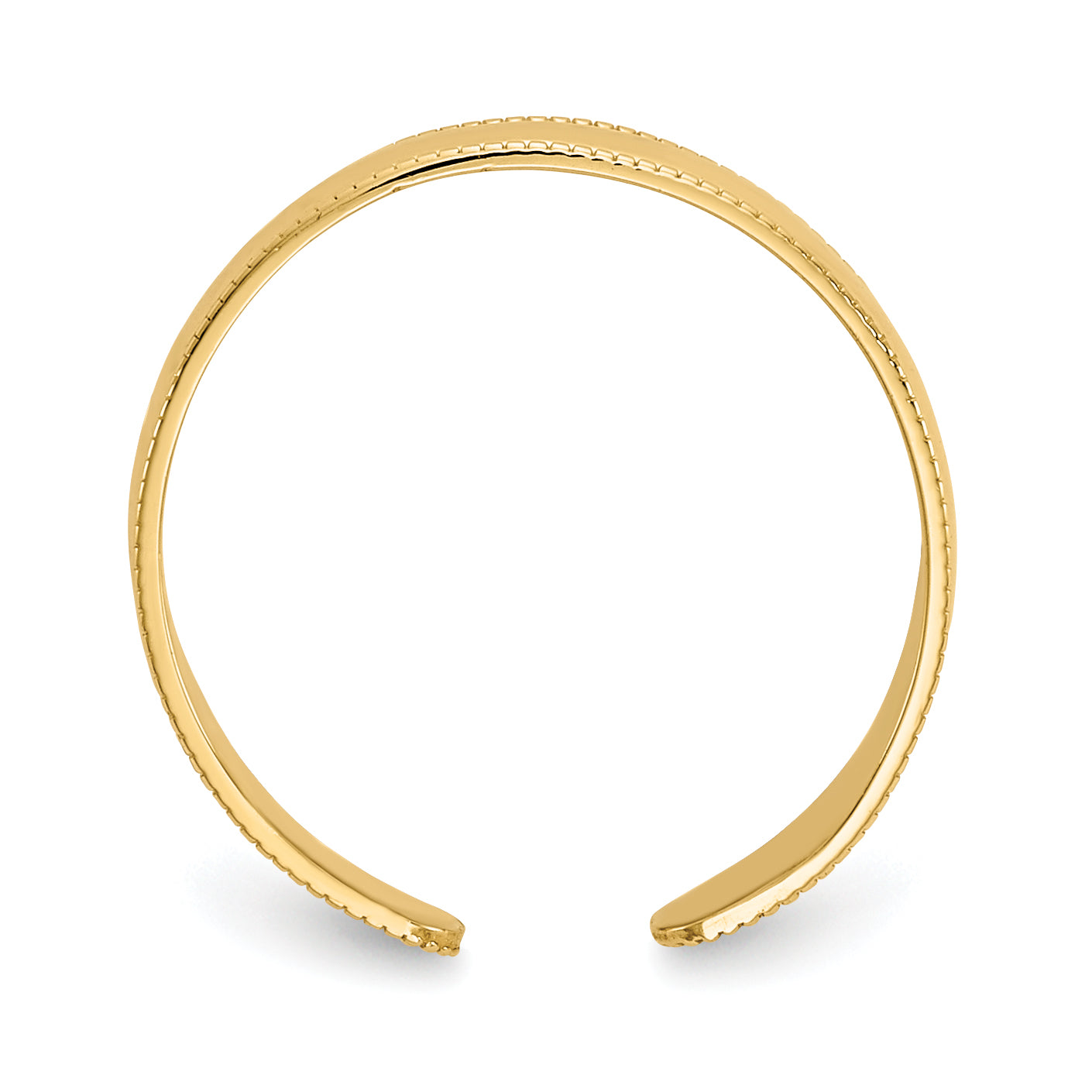 10k Mill Grain Adjustable Toe Ring Secondary image