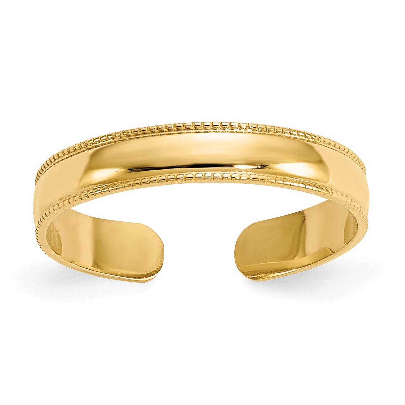 10k Mill Grain Adjustable Toe Ring Main image