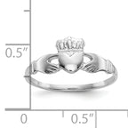 10k White Gold Ladies Claddagh Ring