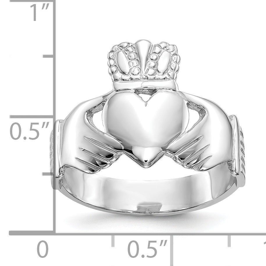 10k White Gold Men's Claddagh Ring Secondary image