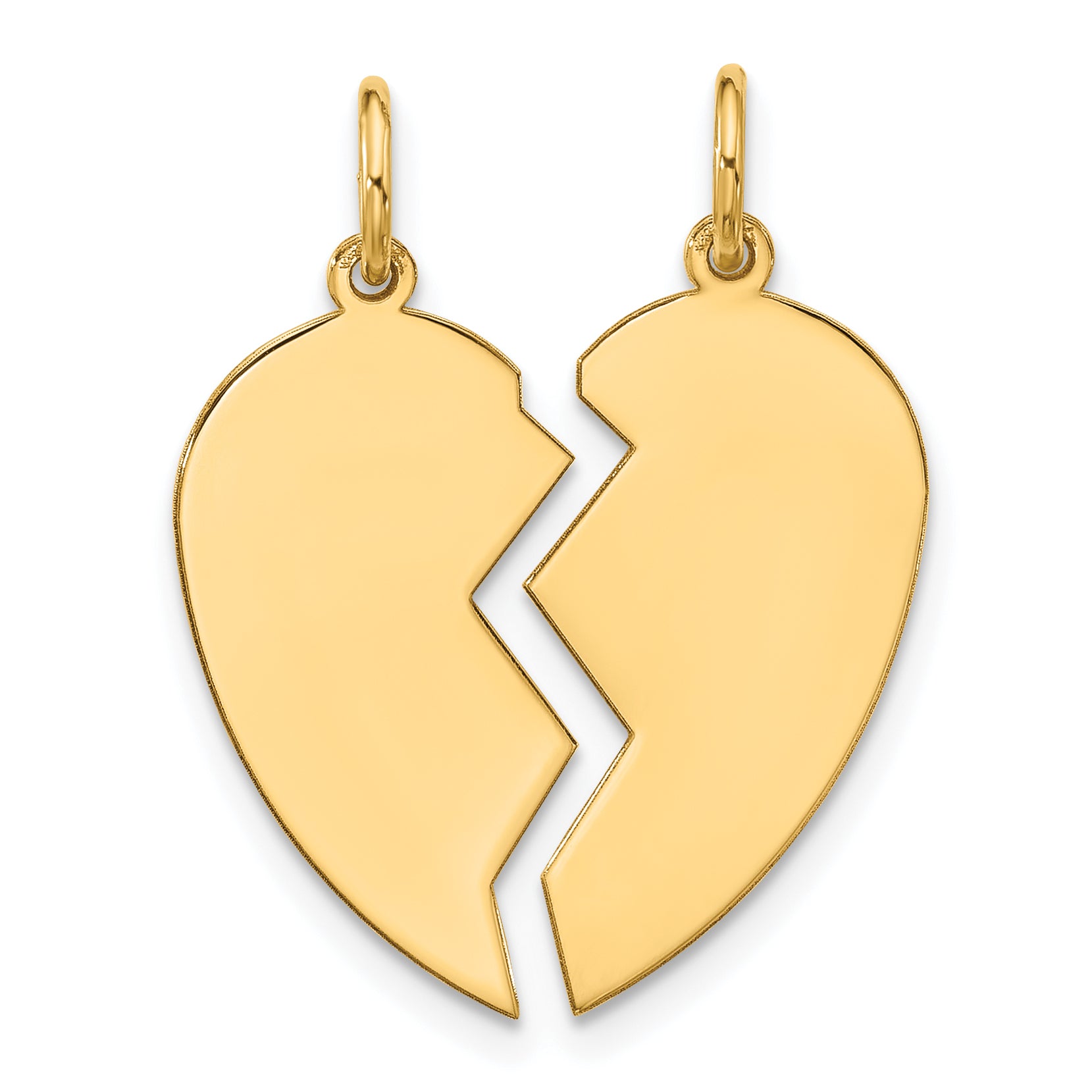 10K 2 piece Small Heart Charm Main image