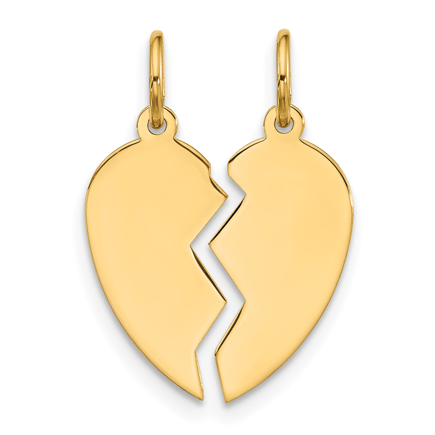 10K 2 piece Extra Small Heart Charm