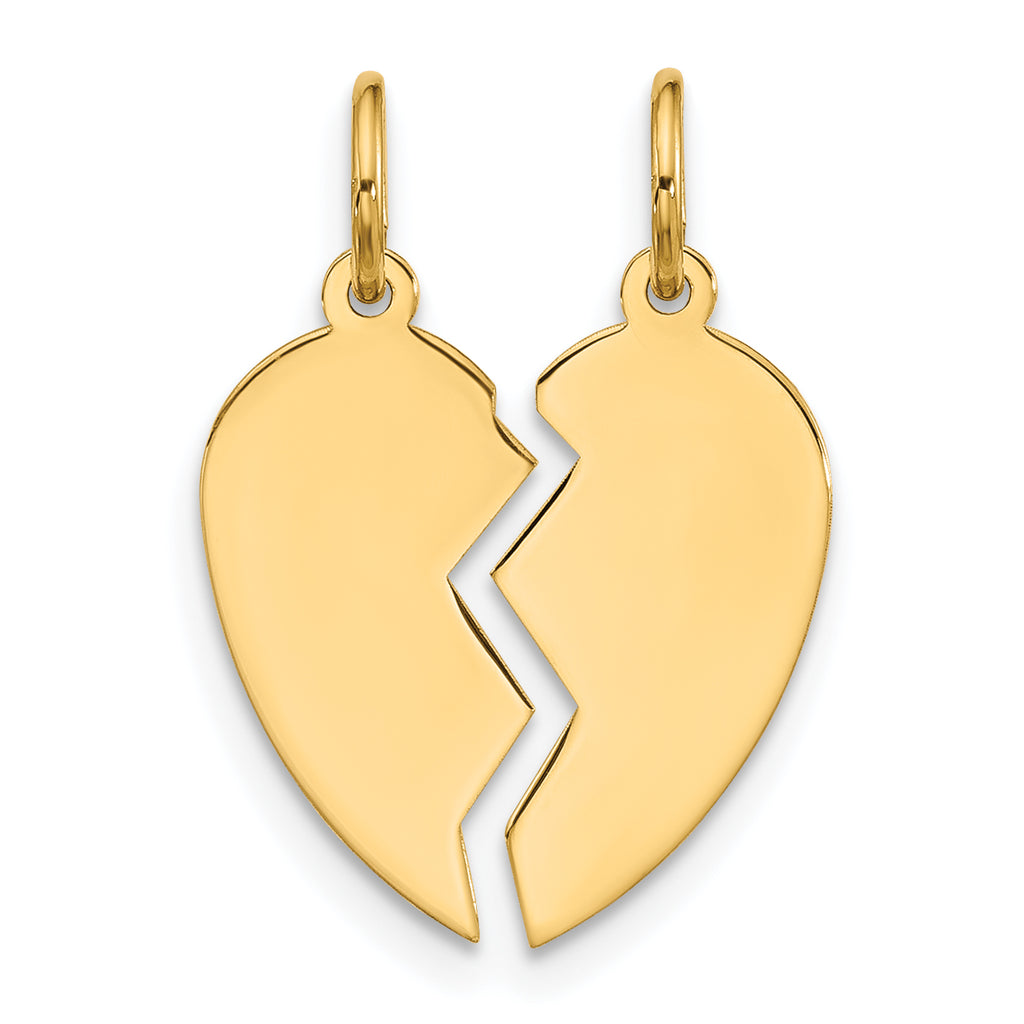 10K 2 piece Extra Small Heart Charm