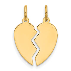 10K 2 piece Extra Small Heart Charm