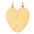10K 2 piece Heart Charm Set