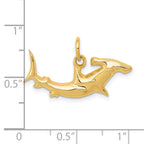 10k Hammerhead Shark Charm