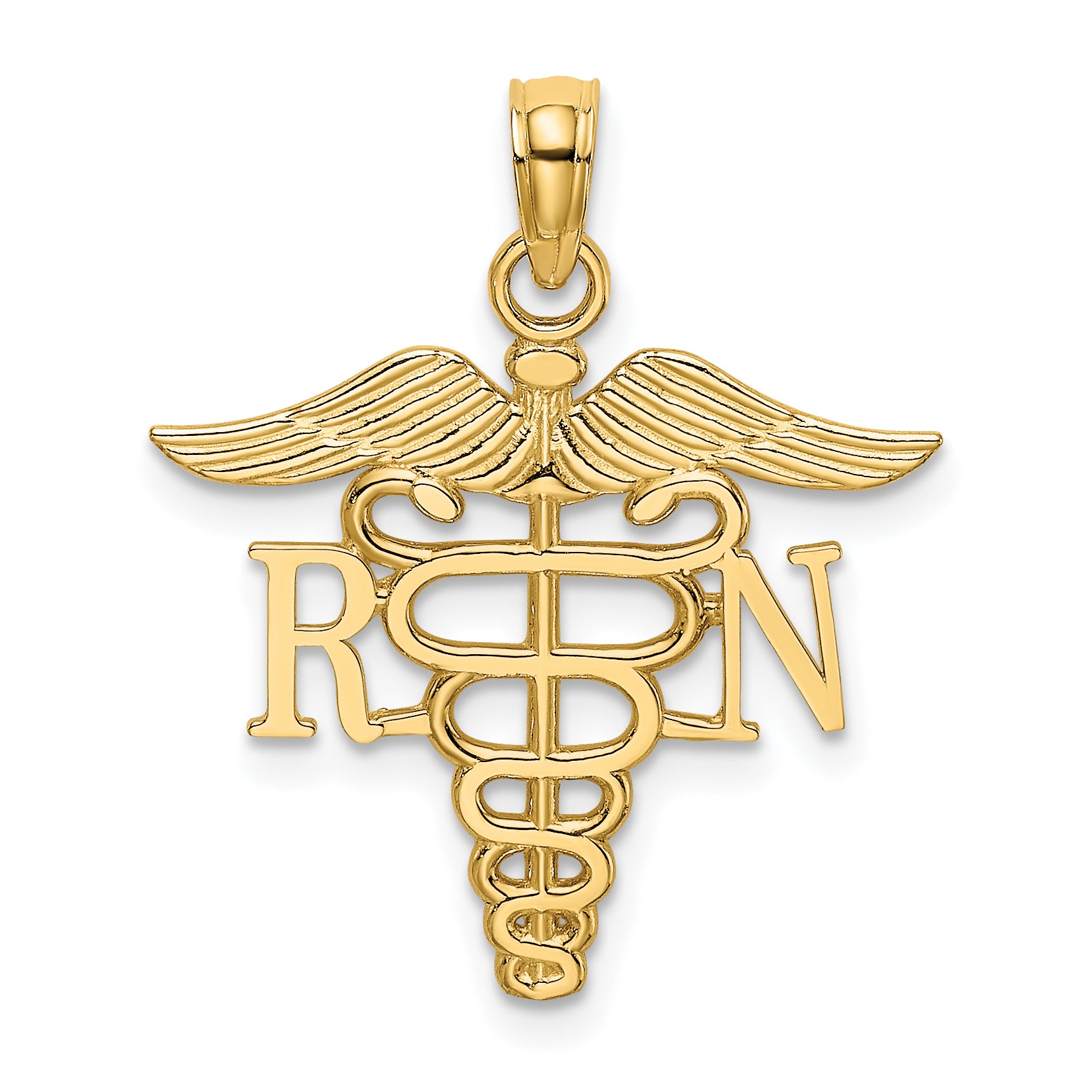 10K RN Caduceus Pendant Main image