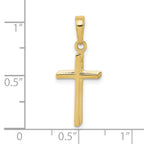 10k Polished Cross Pendant