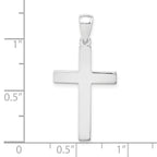 10k White Gold Cross Pendant
