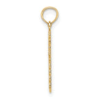 10k Budded Cross Charm