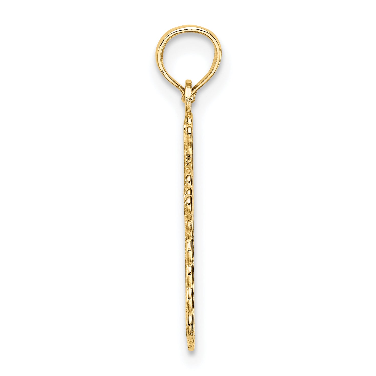 10k Budded Cross Charm