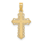 10k Budded Cross Charm