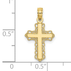 10k Budded Cross Charm