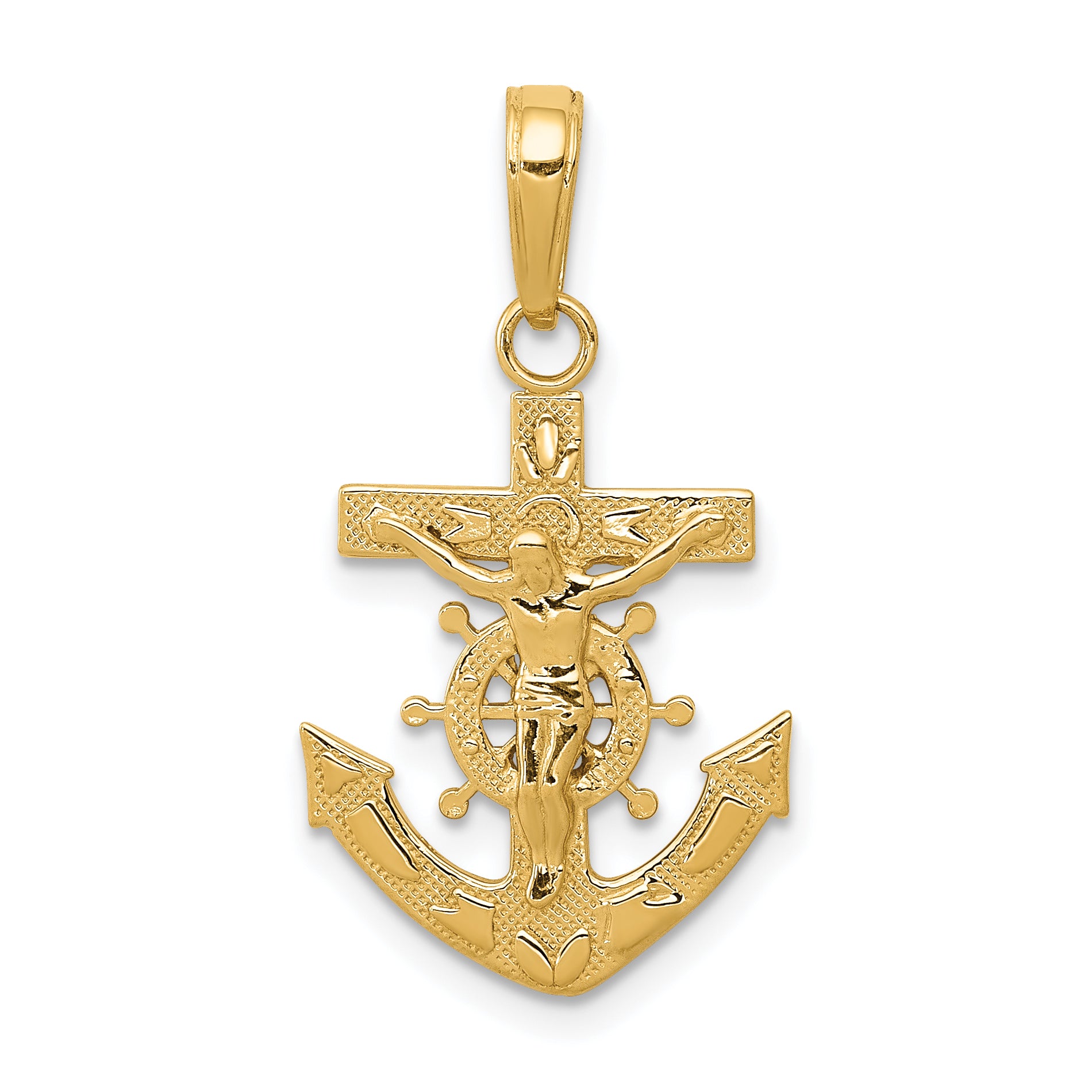 10K None Mariners Crucifix Pendant
