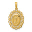 10k Oval Miraculous Medal Pendant