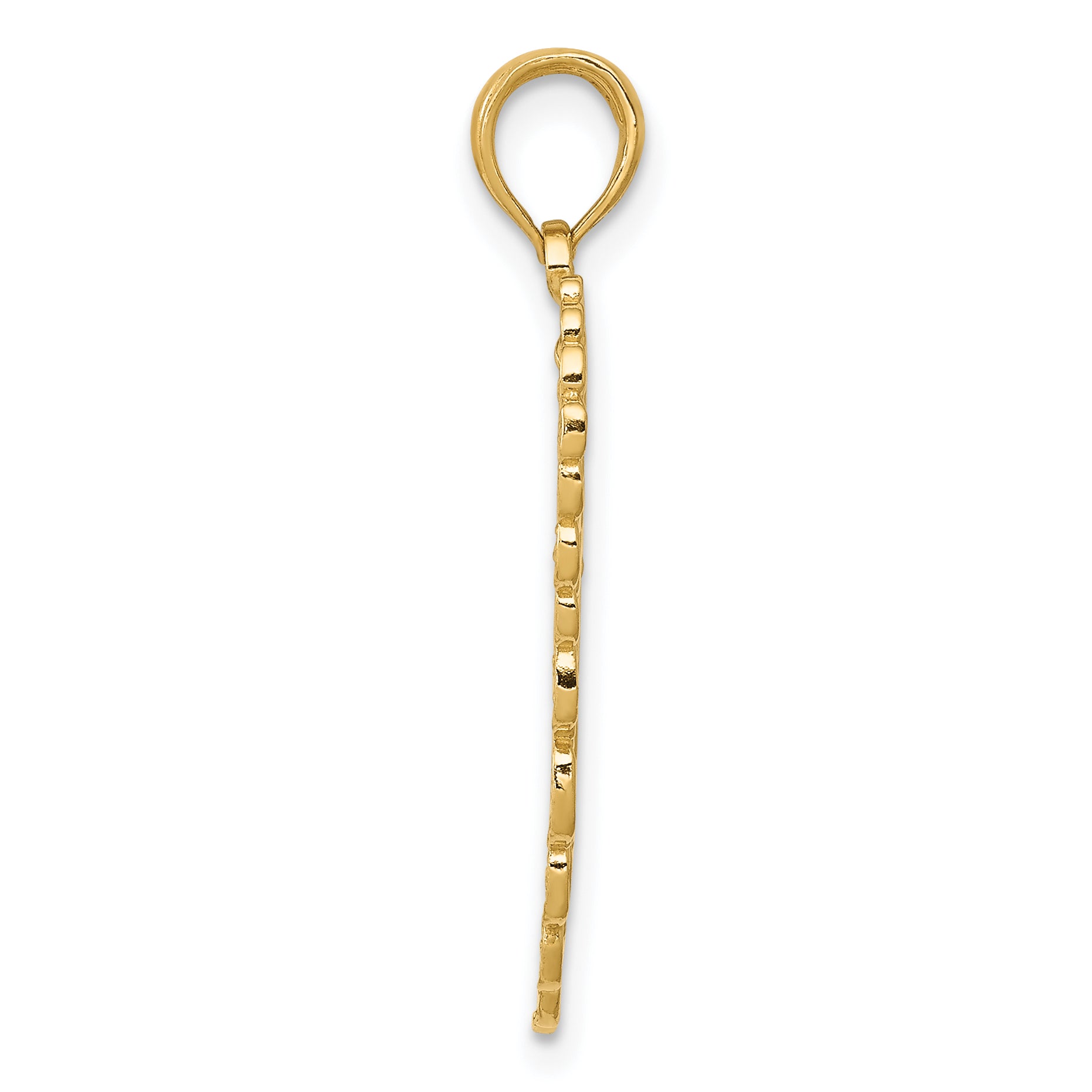 10K Yellow Gold Angel Wing Pendant Secondary image