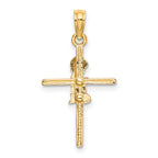 10k Praying Boy Cross Charm