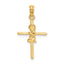 10k Praying Boy Cross Charm