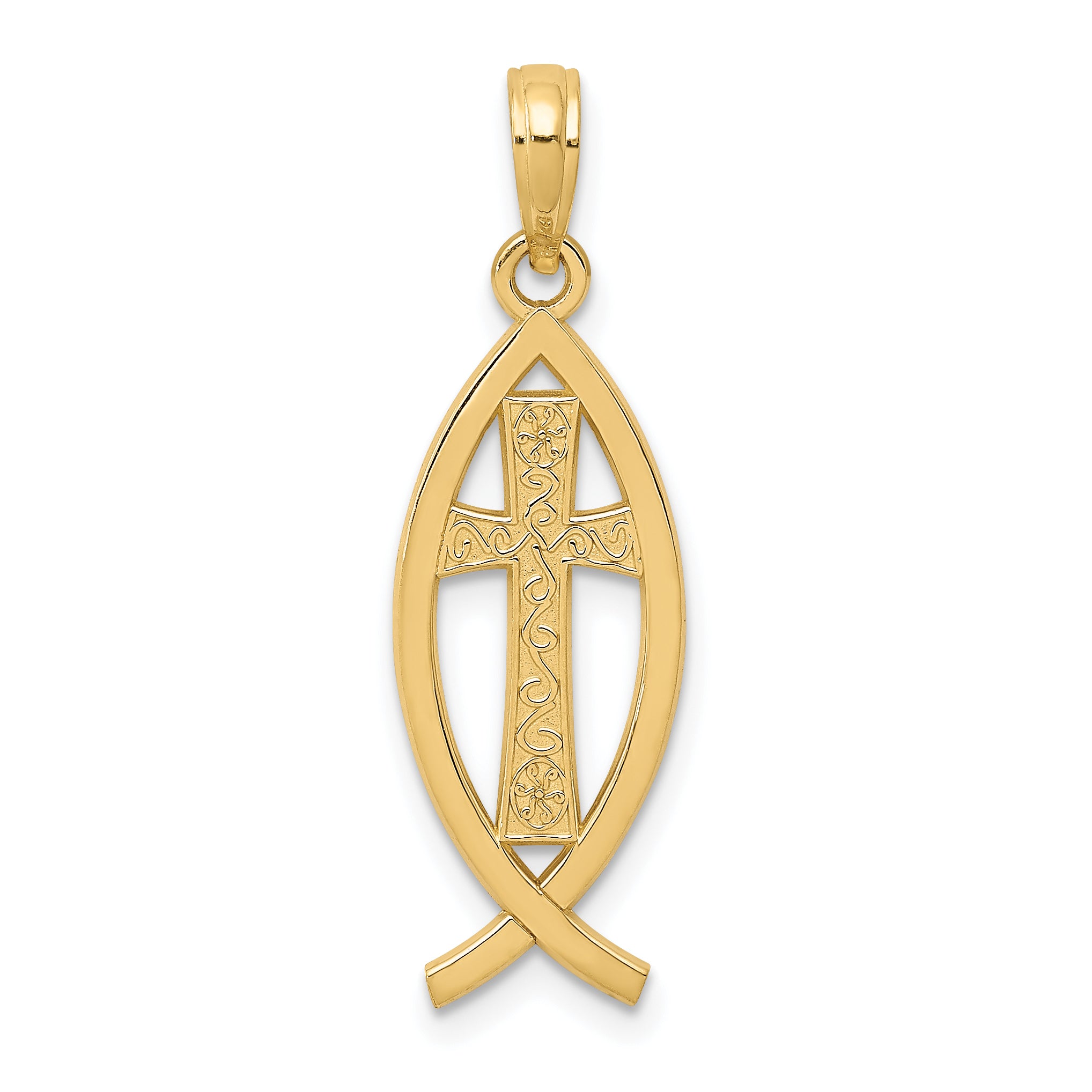 10k Ichthus Fish Pendant Main image