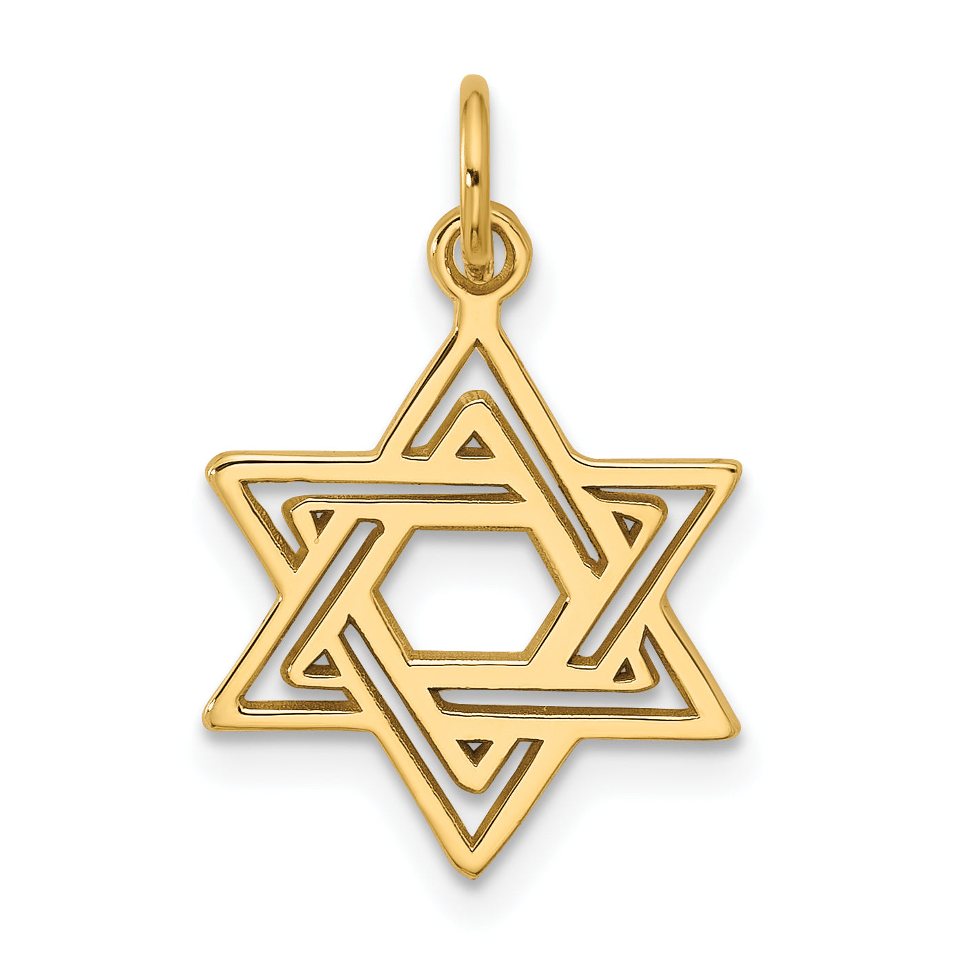 10k Jewish Star Charm Main image