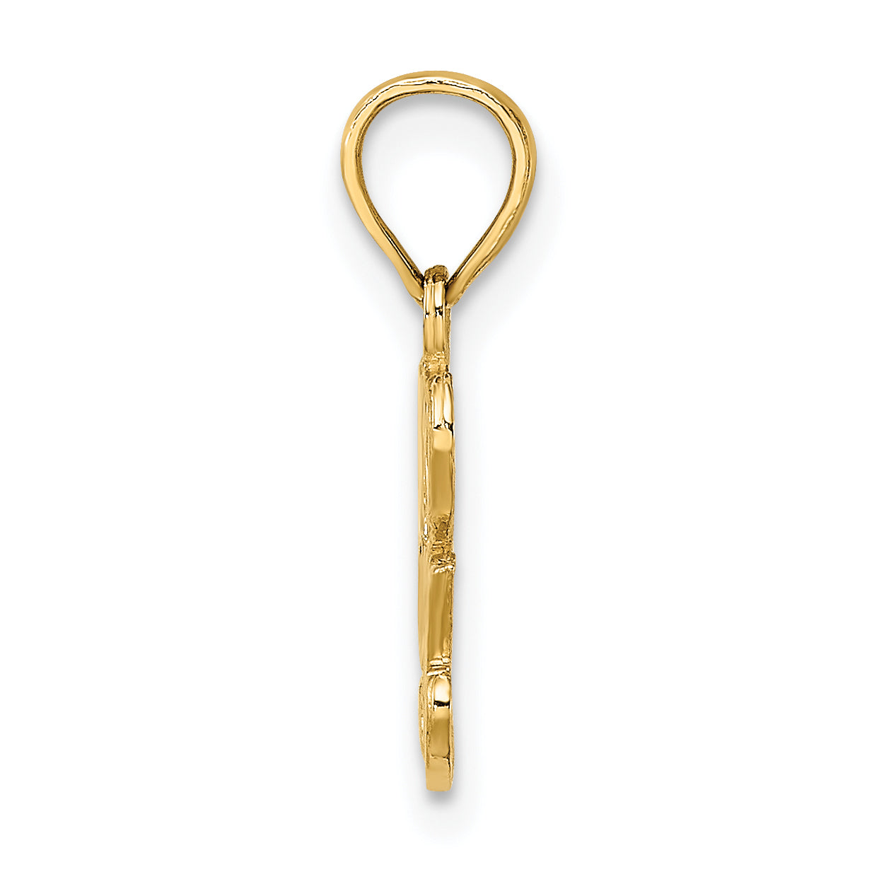 10K Polished and Textured I HEART YOU Charm