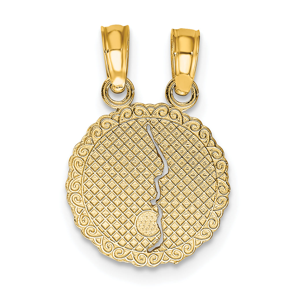 10K BEST FRIENDS FOREVER Break Apart Pendant