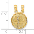 10K BEST FRIENDS FOREVER Break Apart Pendant