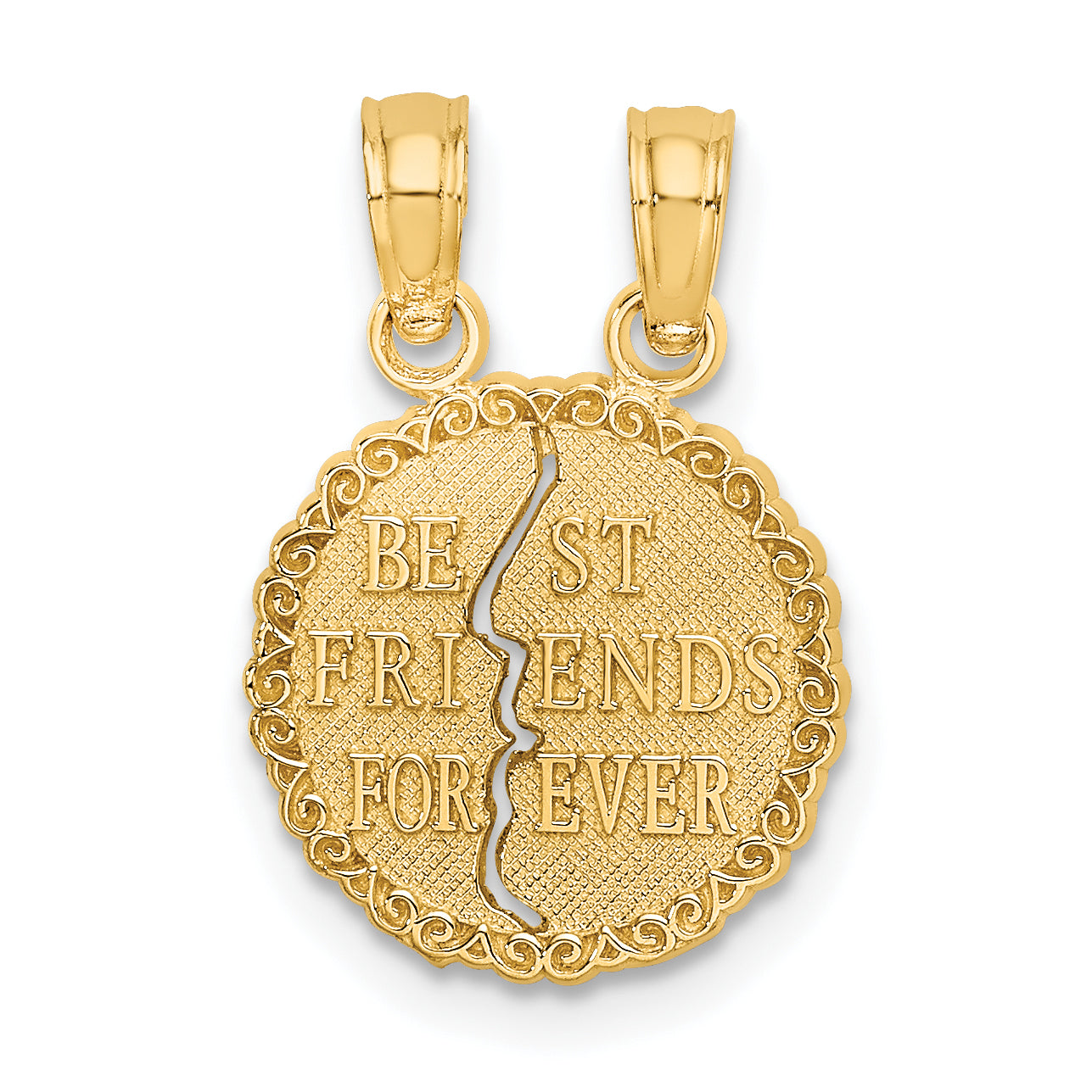10K BEST FRIENDS FOREVER Break Apart Pendant Main image
