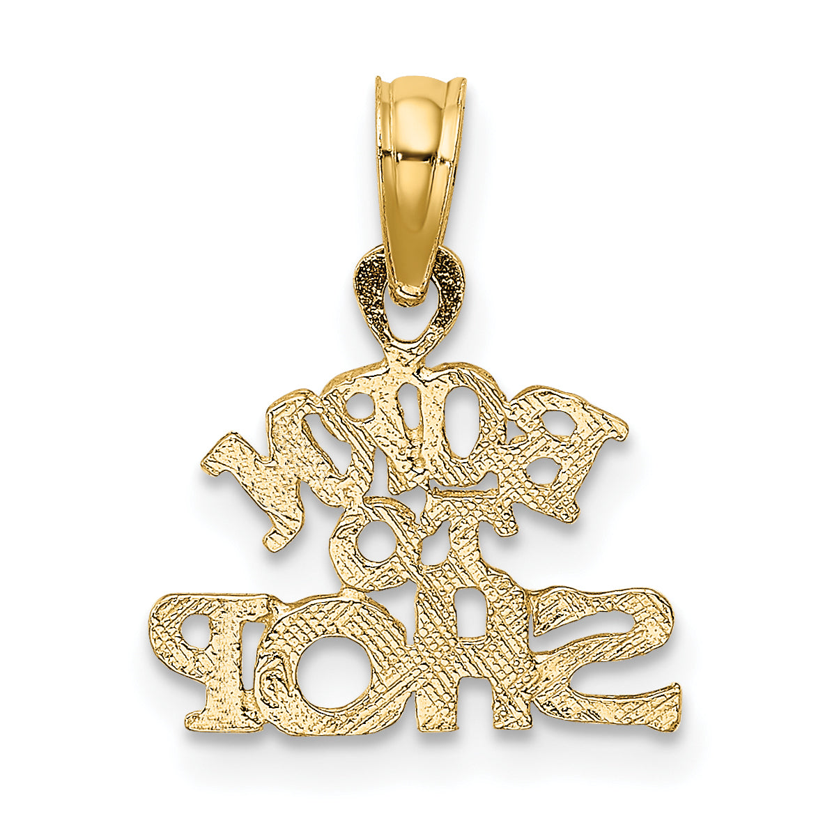 10K BORN TO SHOP Charm