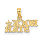 10K None Polished ROCK STAR Charm - view 4