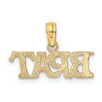 10K Polished BRAT Charm