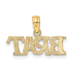 10K Polished BRAT Charm