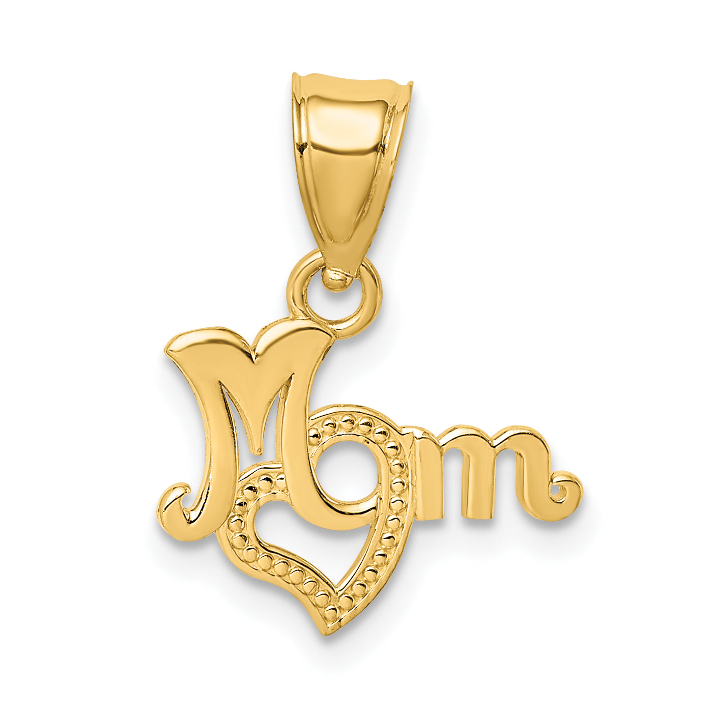 10K MOM With Heart Pendant Main image
