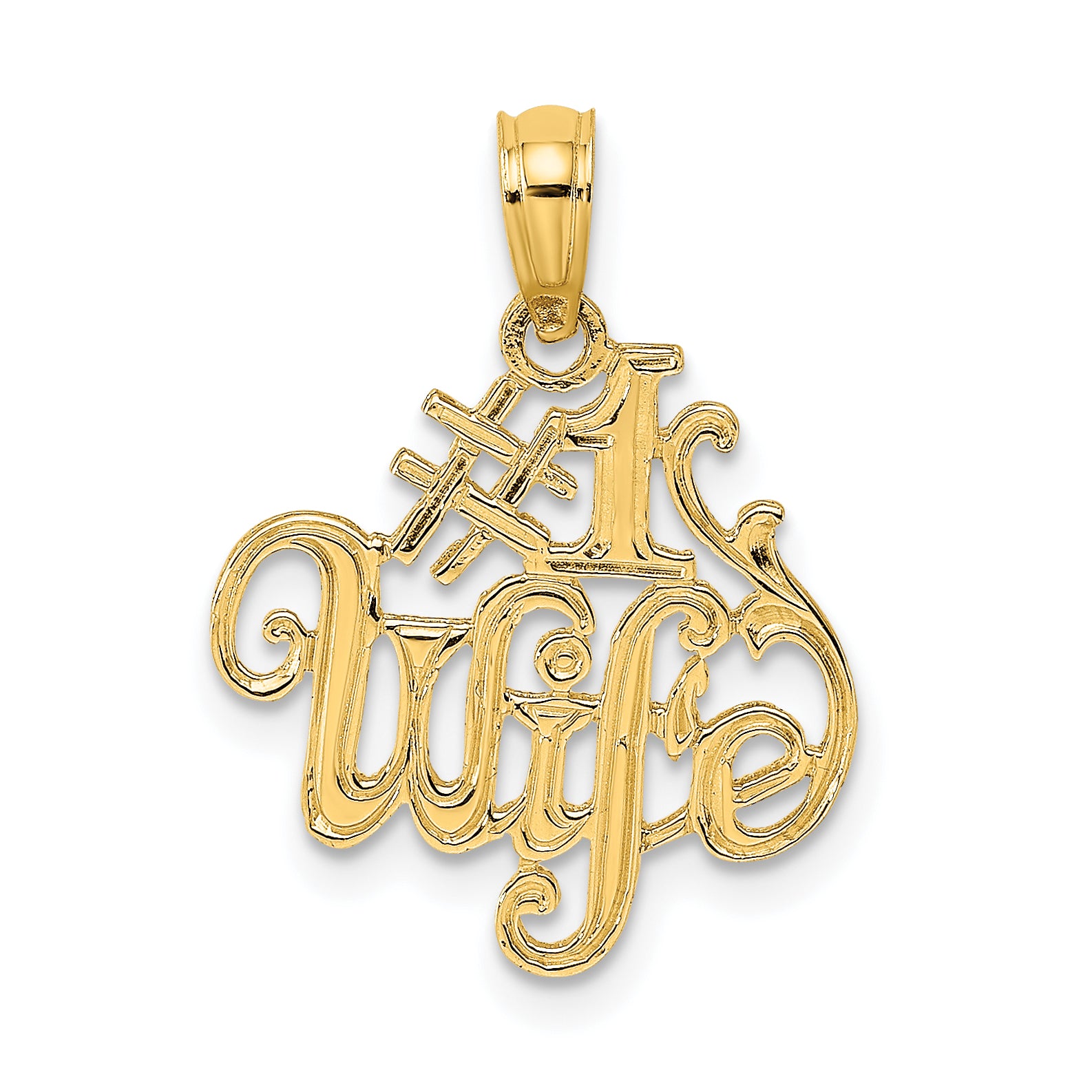 10K #1 WIFE Pendant Main image