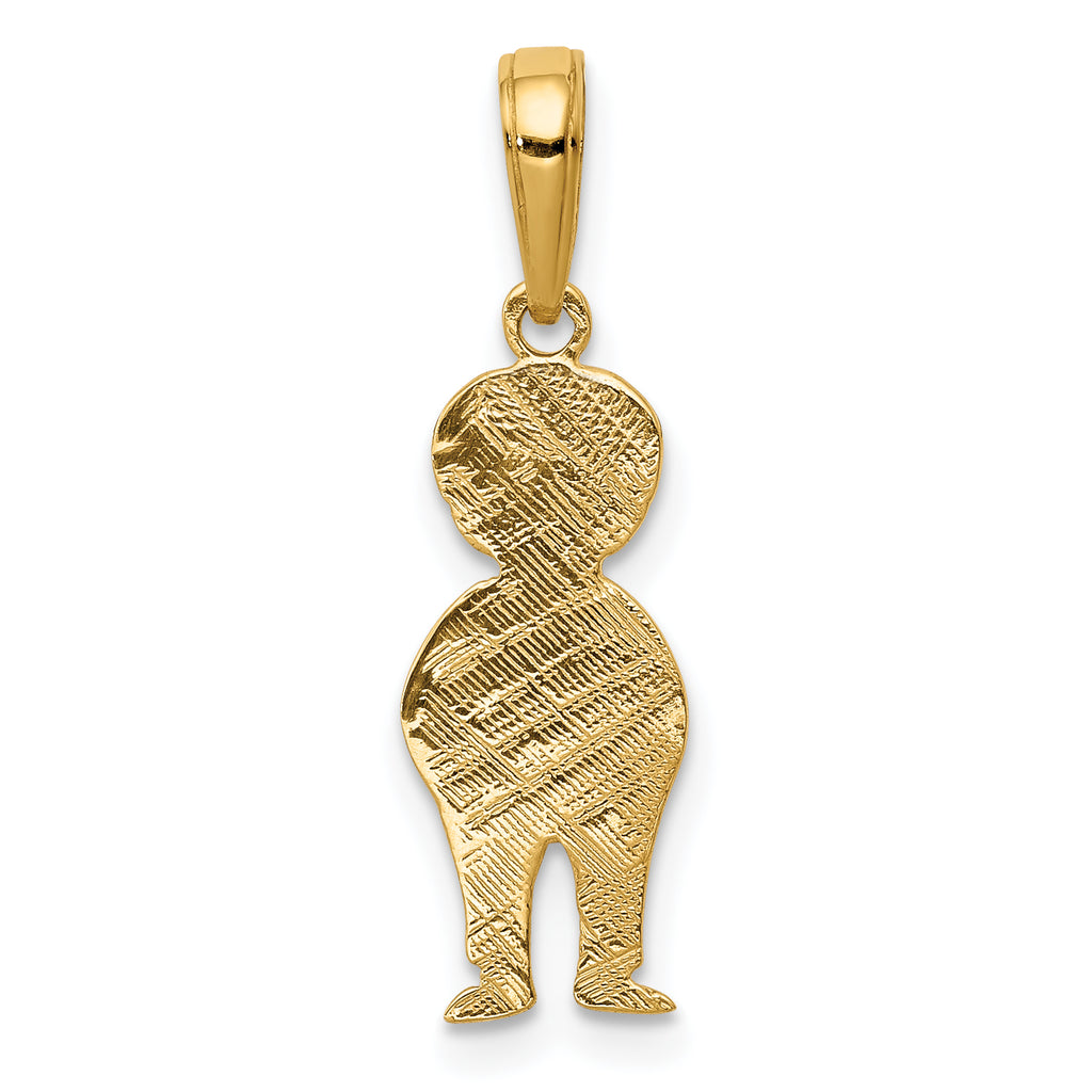 10K Boy with Hands in Pocket Pendant
