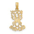 10K 100% GEMINI Zodiac Charm