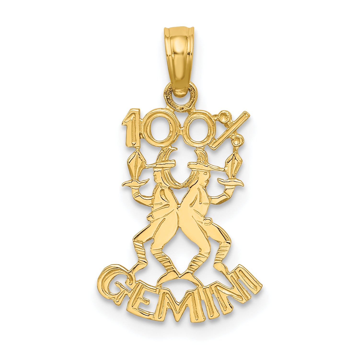 10K 100% GEMINI Zodiac Charm Main image