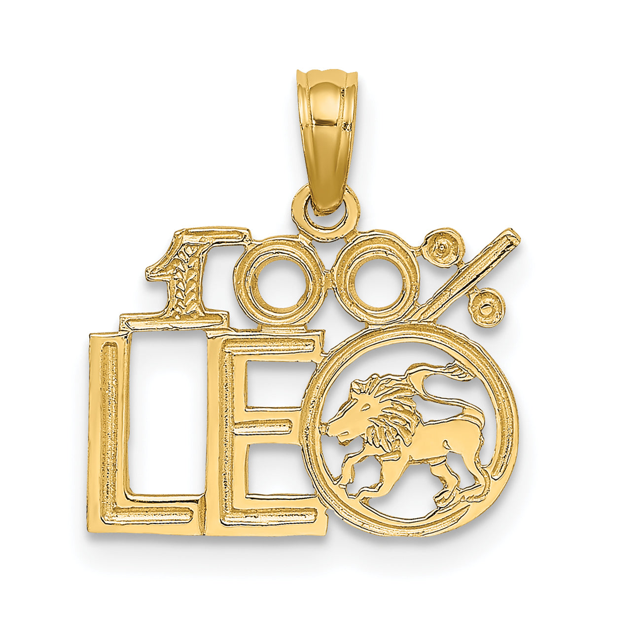 10K 100% LEO Zodiac Charm Main image