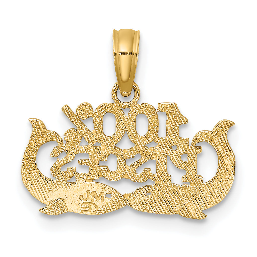 10K 100% PISCES Zodiac Charm