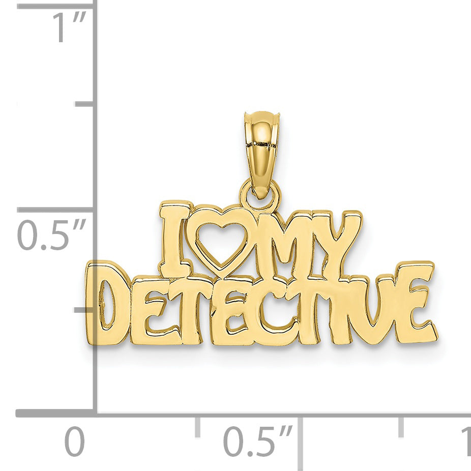 10K I HEART MY DETECTIVE Charm