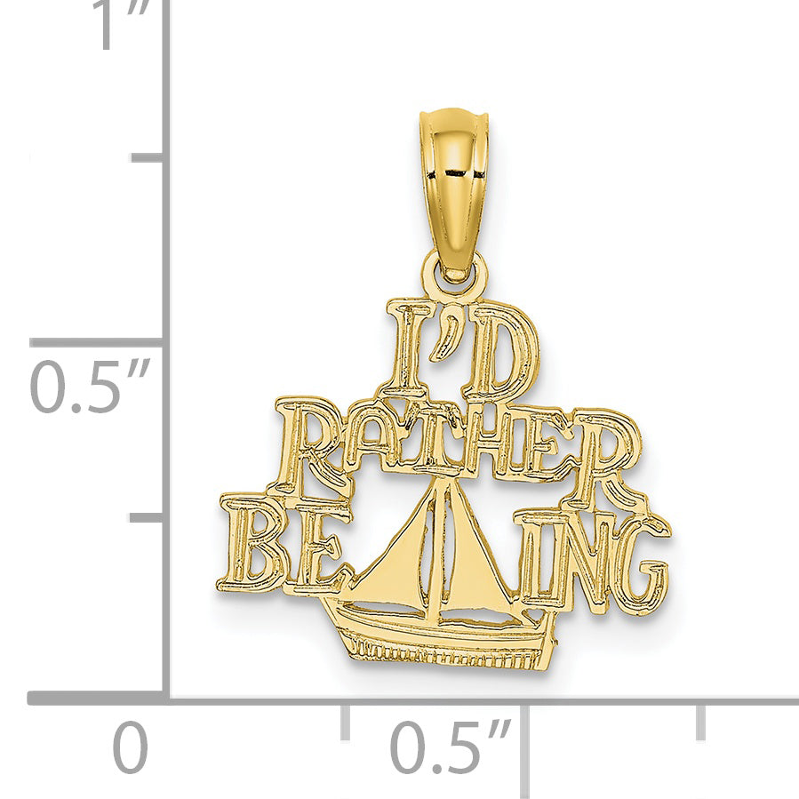 10K I'D RATHER BE SAILING Charm