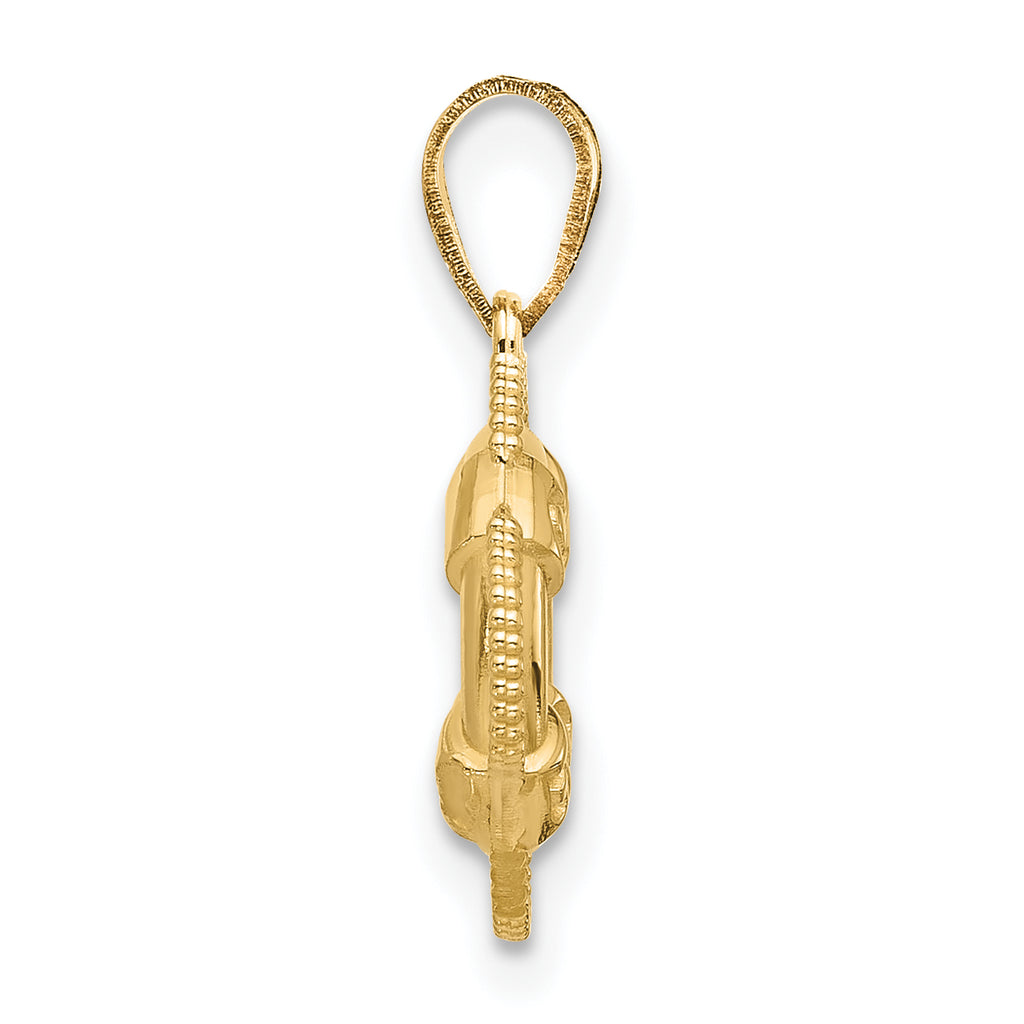 10K None Life Preserver Charm - view 2