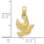 10K Flying Dove Pendant