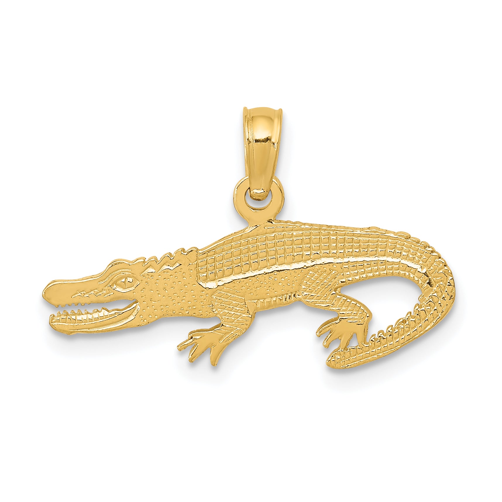 10K Textured Alligator Pendant Main image