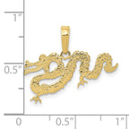 10K None Dragon Pendant - view 3