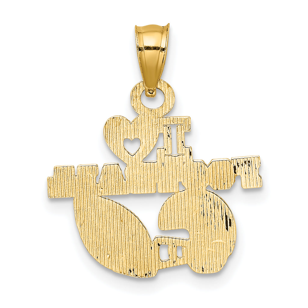 10K I HEART FOOTBALL Charm