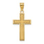 10K Large Satin Cross Pendant