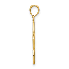 10k Polished Cut Out Flower Pendant
