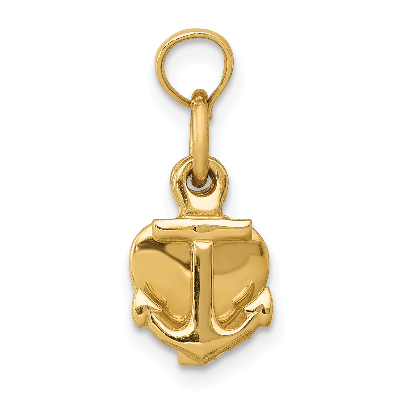 10K None Faith, Hope and Charity Charm - view 2