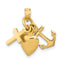 10K None Faith, Hope and Charity Charm